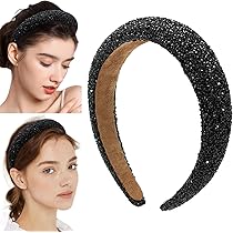 ブラックラインストーンヘアバンドセット ブラックラインストーンヘアバンドセット